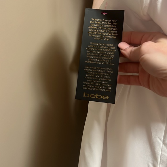 Bebe size 0 white jumpsuit NWT - Picture 4 of 6